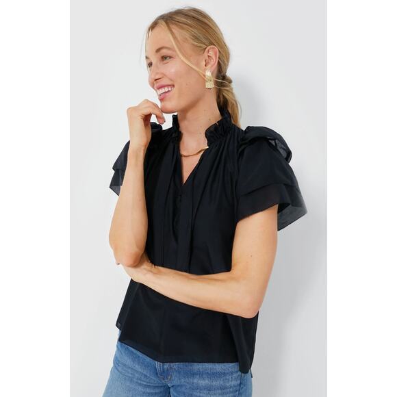 HUNTER BELL Tops - Hunter Bell Millie Black Top size XS